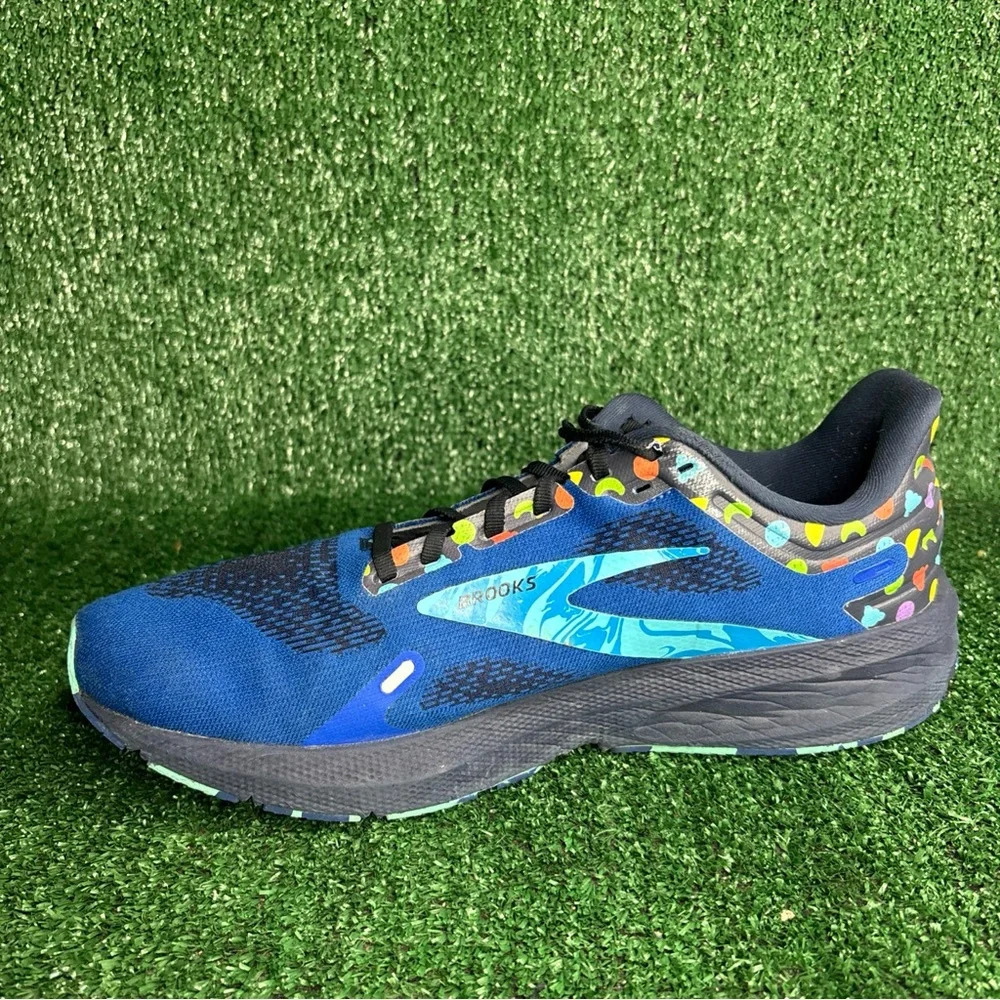 Brooks Men's Launch 9 Running Shoes Blue Peacoat‎ Yellow Size 13 - 1203731B462